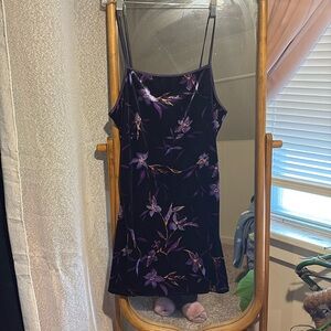 Y2K vintage purple velvet slip dress/top